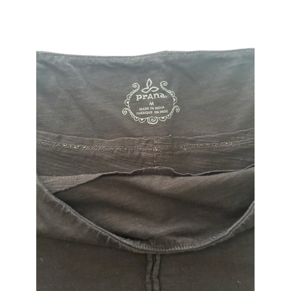 prAna Black Skirt Organic Cotton Casual Medium A-Line Boho Outdoor Stretch Light